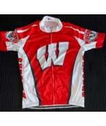 University of Wisconsin Badgers Cycling Biking Jersey Red White Adult XL - $35.99