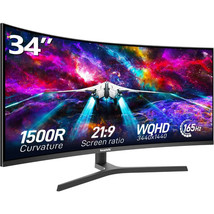 Ultrawide Curved Gaming Monitor, 1500R PC Screen 165hz UWQHD 3440x1440, ... - $5,365.04 MXN