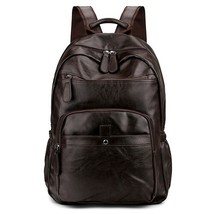 Casual Fashion Men Backpack Waterproof Pu Leather Travel Bag Man Large Capacity  - £94.95 GBP