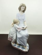 Lladro #5457 &quot;Bedtime Story&quot; Mother Daughter Figurine Glossy + Box - £455.63 GBP