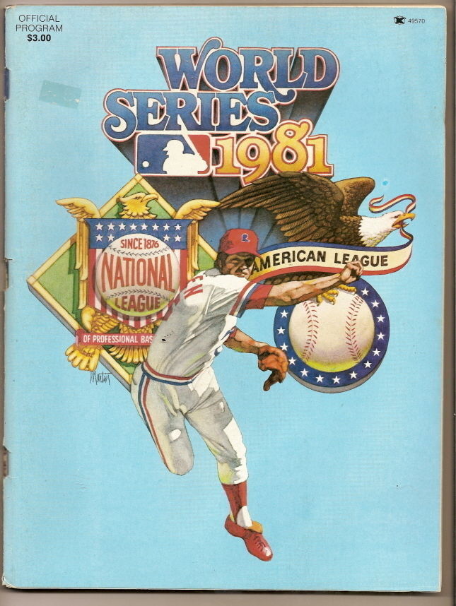 1981 World Series program Los Angeles Dodgers New York Yankees - $35.13