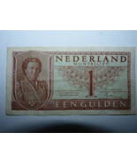 Vintage 1949 Dutch Holland Nederland One Gulden Banknote, Good Condition - $55.20 CAD