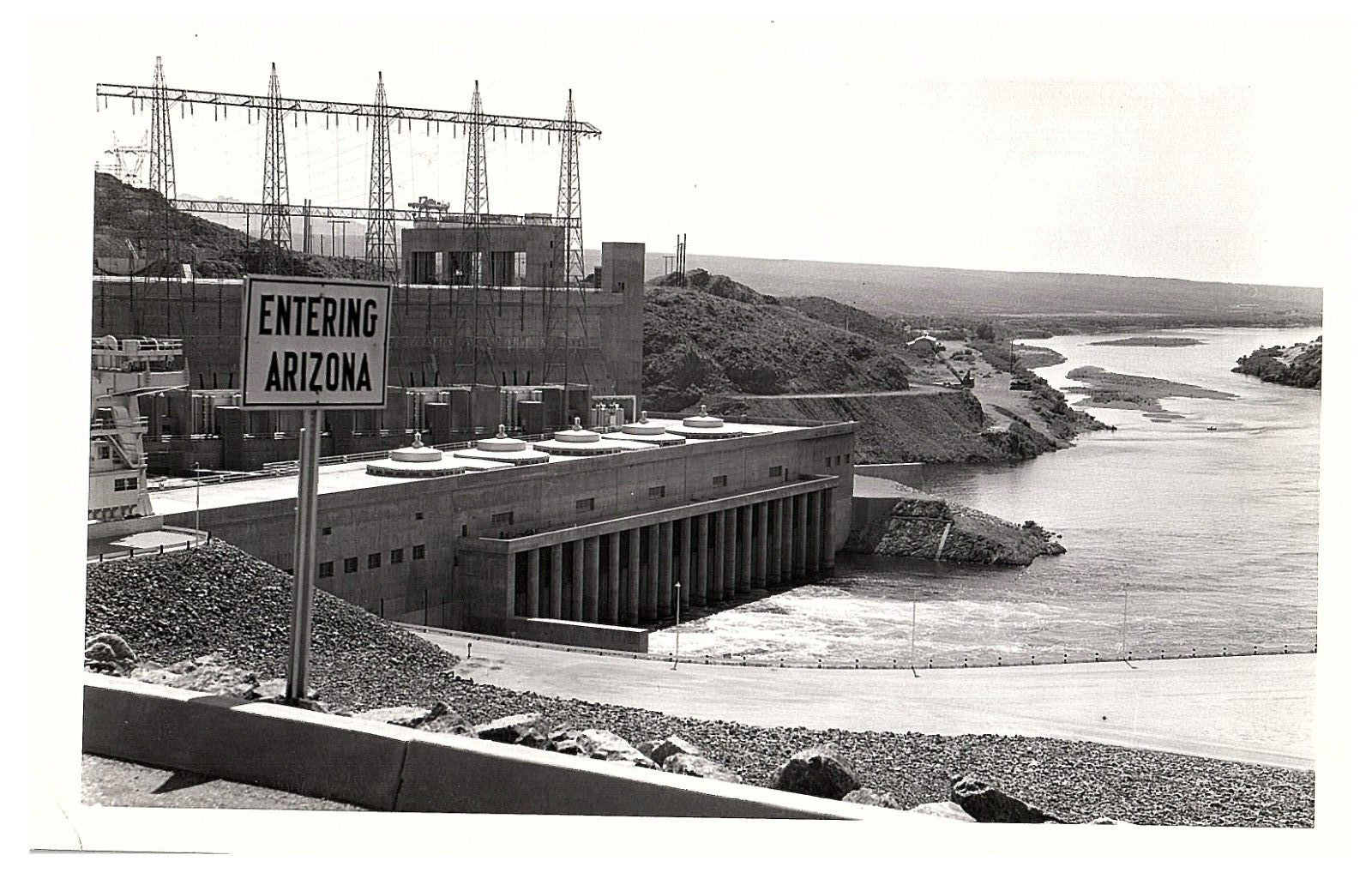 Primary image for RPPC Postcard Entering Arizona State Line Colorado River