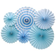Hanging Paper Fans Party Set, Round Pattern Paper Garlands Decoration For Birthd - £11.84 GBP