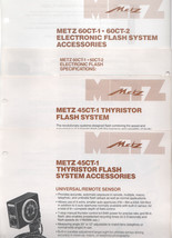 METZ  Brochures 45 Ct-1,60CT-1, 60CT-2, - $4.00