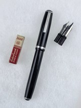 Vintage Esterbrook Black lever fill fountain pen w/ two extra Medium Nib... - $39.59