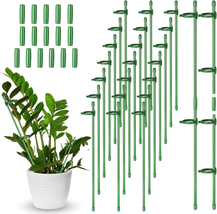 30 Pcs Adjustable Plant Support Stakes Garden, 12 Inch (Green) - £22.87 GBP
