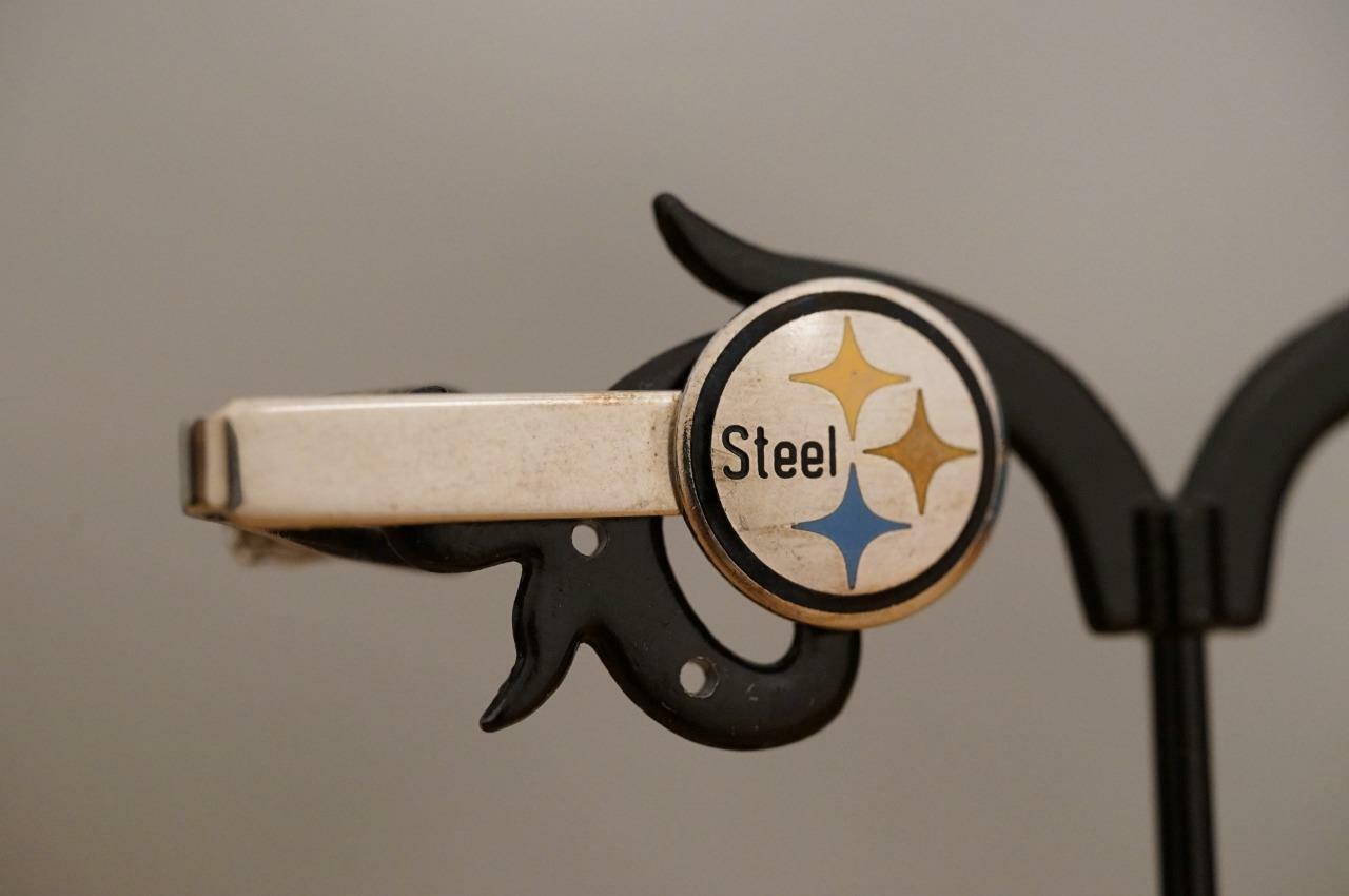 NFL Football Fan Apparel PITTSBURGH STEELERS Team Logo Balfour Steel Tie... - $12.32