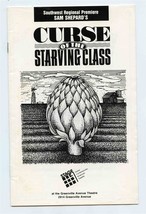  Sam Shepard&#39;s Curse of the Starving Class SW Regional Premiere Program  - £9.35 GBP