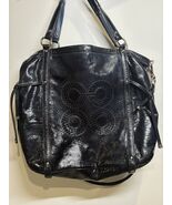 Navy Blue Patent Leather Coach Audrey Tote - €127,52 EUR
