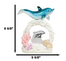 Marine Life Blue Dolphin Swimming Over Coral Arch Reef With LED Acrylic ... - £23.91 GBP