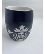 Starbucks 2011 Black Etched Mermaid Siren Logo Coffee Mug Cup Black 16oz - £7.75 GBP