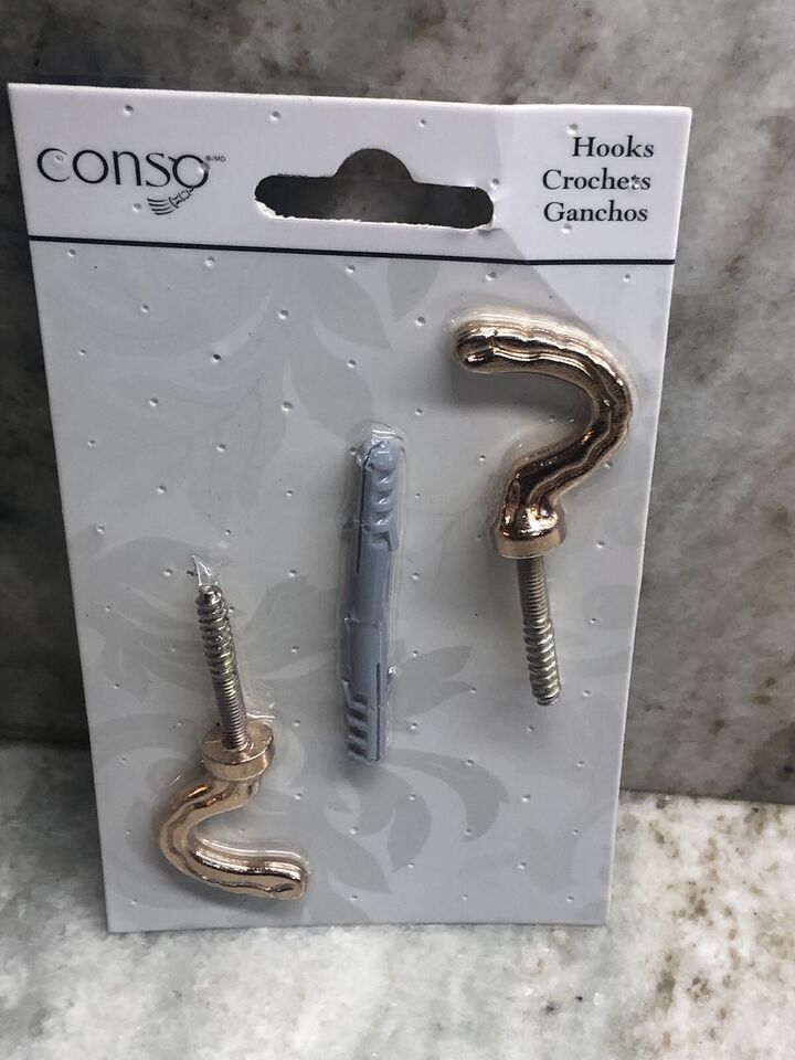 ShipN24Hours. New-Bed Bath &amp; Beyond Conso set of 2 Hooks. - $11.87