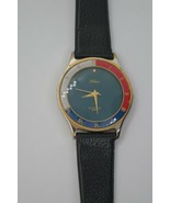 Azur Pepsi Dial Quartz Japan Movement Watch Nice clean New battery &#39;&#39;GUA... - $19.75