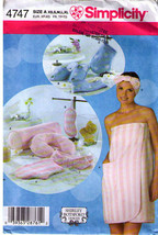 2004 Bath Wrap & Accessories Simplicity Pattern 4747-s - Uncut - $12.00