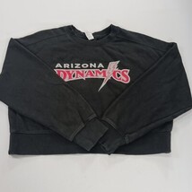 District Arizona Dynamics Women's Black Cotton Blend Cropped Sweatshirt Size L image 8