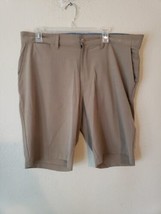 Burnside Men’s Gray Micro-Stripe Chino Shorts Flat Front Size: 36 - $13.98