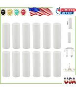 12-Pack High-Quality 3 Inch White Candle Sleeves for Chandeliers and Sco... - $350.07 MXN