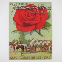 Pasadena Tournament Of Roses Program Magazine Golden Jubilee 1889-1939 Vintage - £7.98 GBP