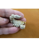 (Y-SCO-9) little white SCORPION stone carving SOAPSTONE Peru love baby s... - $162.31 MXN