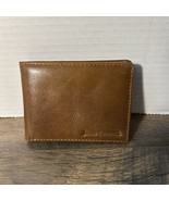 James Campbell Genuine Leather Slim Fold Wallet Brown Tan NWOT - $23.25 CAD