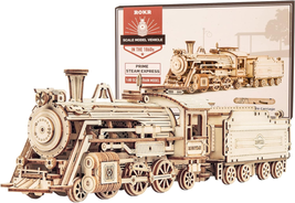 3D Wooden Puzzle for Adults-Mechanical Train Model Kits-Brain Teaser Puzzles-Veh - £24.38 GBP