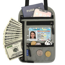 RFID Blocking Passport ID Card Holders Travel Wallets Bags Neck Pouch Pu... - £6.36 GBP