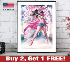 Street Fighter x Tekken Poison Poster 18&quot; x 24&quot; Print Game Room Art Final Fight - £10.54 GBP