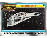 1980 Topps Star Wars Starcraft #139 Rebel Armored Snowspeeder Hoth B - $0.89