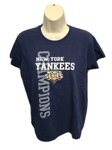 2009 New York Yankees World Series Champions Womens Medium Blue TShirt - £11.94 GBP