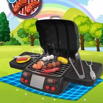 Kids Play Food Grill with Pretend Smoke Sound Light Kitchen Playset Pretend BBQ  - £16.01 GBP