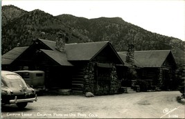 RPPC Classic Autos Chipita Lodge Ute Pass CO Colorado 1940s Sanborn Postcard - £8.31 GBP