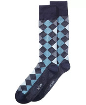 Alfani Men Diamond Dress Socks, BLUE NAVY, SHOE SZ 7-12/SOCK SZ 10-13 - $9.89