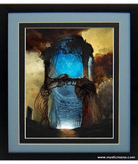 Framed Beksinski Art Poster Blue Chapel - £38.03 GBP