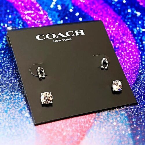 Coach Signature C Stud Earrings Set of 2 Pairs Brand New With Tags MSRP $95 - £27.62 GBP