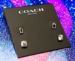 Coach Signature C Stud Earrings Set of 2 Pairs Brand New With Tags MSRP $95 - $34.64