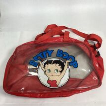 Vintage Betty Boop Clear Duffel Bag W/ Hand Straps And Shoulder Strap - $14.84