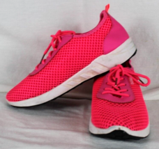 Playboy Hot Pink Mesh Sneakers Size 8 White Logo Shoestring Closure Shoes Rare - £143.86 GBP