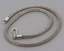 Vintage Silpada 17&quot; Thick Sterling Wheat Chain Omega Necklace Hook Clasp... - $69.99