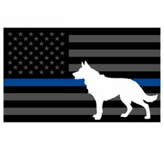 Thin Blue Line K9 Decal Tactical Police Law Enforcement Reflective-various Sizes - £3.15 GBP+