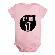 I&#39;m 1 2 First Birthday Newborn Bodysuit Baby Girls Boys Romper Infant Jumpsuit - £8.33 GBP