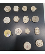 Vintage 1950&#39;s 40&#39;s Ladies Watch Movement Dial LOT of 14 Banner Berco He... - $1,400.46 MXN