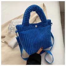 Fashion Corduroy Women&#39;s Bag 2022 Trend New Handbags Niche Versatile Bucket  Bag - £49.00 GBP