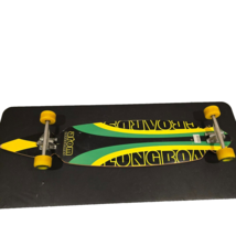 Atom Pintail Super Carver Longboard 44&quot; Skateboard Complete Green Yellow... - $137.14