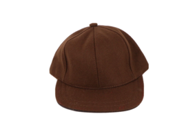 NOS Vintage 90s Youth 3-6 Blank Wool Adjustable Strapback Hat Cap Brown - $24.70
