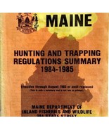 Maine 1984-85 Hunting &amp; Trapping Regulations Vintage 1st Printing Bookle... - $14.99