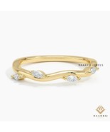 0.25 Ct marquise CVD diamond leaf style Wedding Band / Anniversary band ... - $537.74 CAD+