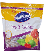 Sunkist  Fruit Gems Softs Candy Natural Flavor 32 oz Vegan Gluten Free - £14.87 GBP