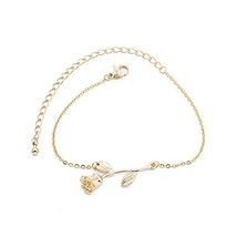 Rose flower bracelet, rose flower pendant, charm, bracelets, jewelry, gi... - £19.61 GBP