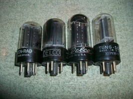 Vintage Lot of 4  6W4 GT Vacuum Tubes All Tested Good to Strong  - $10.88